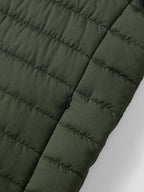 Padded Gilet Men's Quilted Stand-Collar Zip Vest Green – Casual, Outdoor Layering