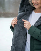 Padded Winter Jacket Green Fleece-Lined Hooded Women's – Casual, Holiday, Warm Everyday Wear