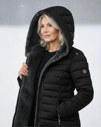 Padded Winter Jacket Green Fleece-Lined Hooded Women's – Casual, Holiday, Warm Everyday Wear