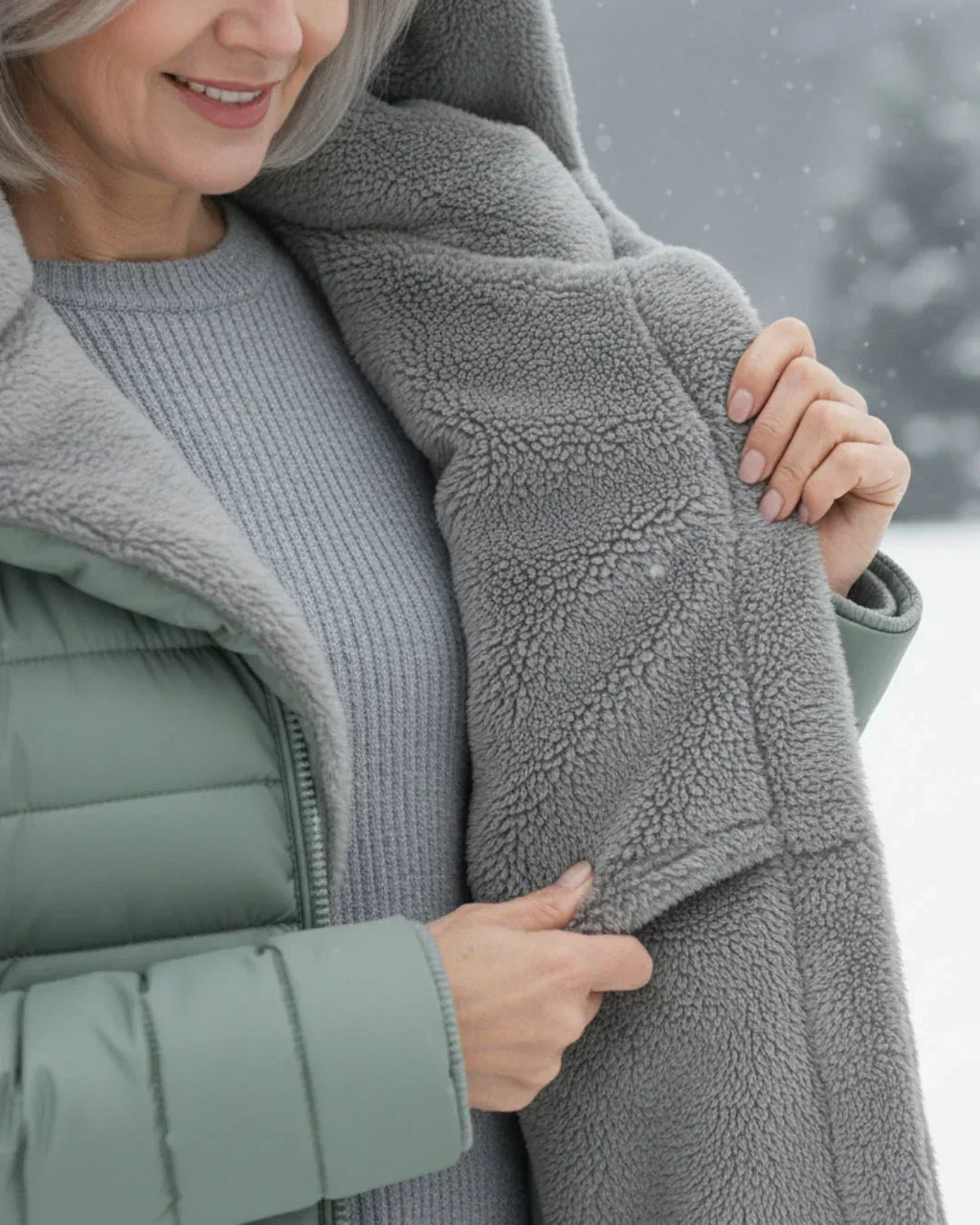 Padded Winter Jacket Green Fleece-Lined Hooded Women's – Casual, Holiday, Warm Everyday Wear