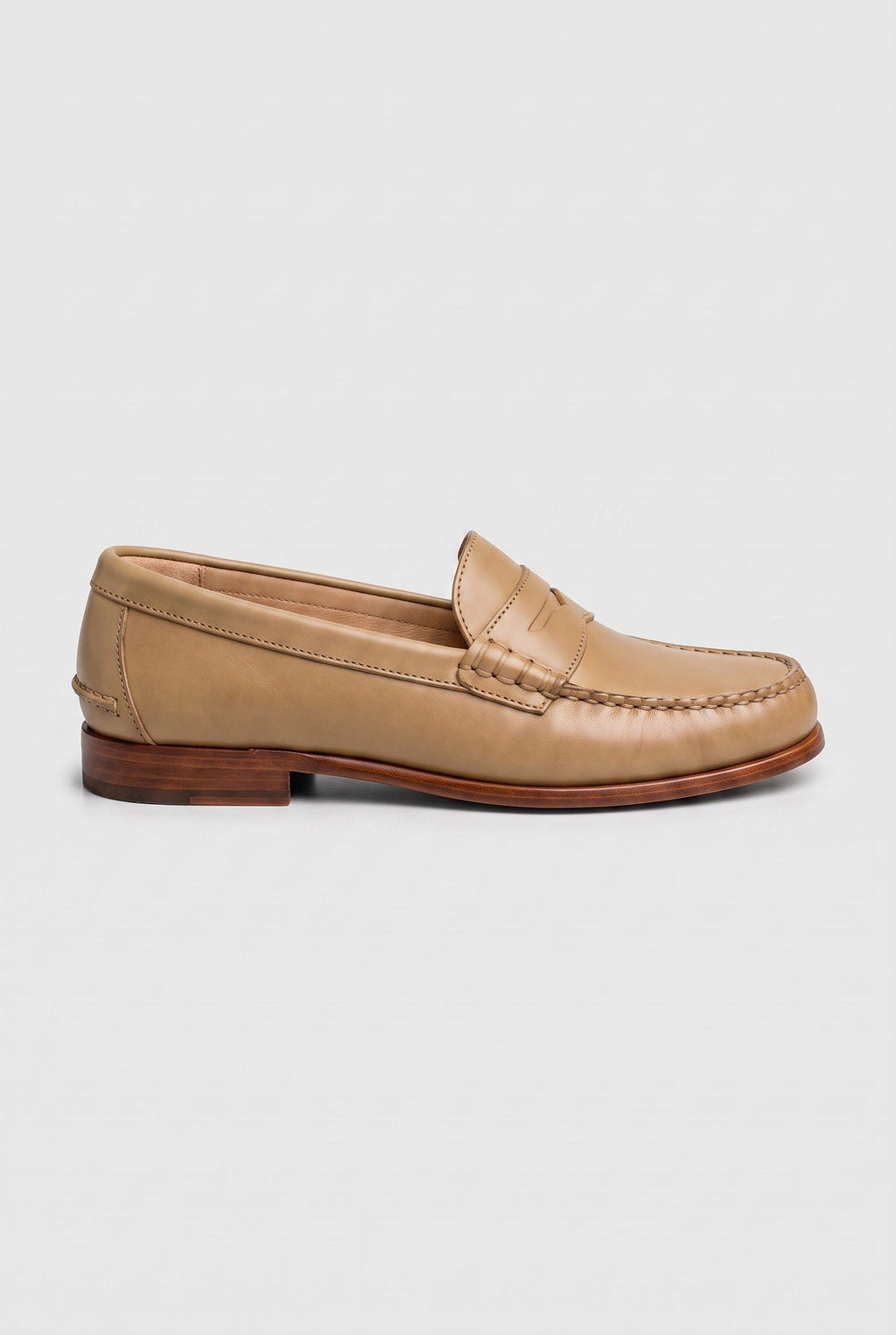 Penny Loafers Leather Tan Men's Slip-On Moccasin Shoes – Office, Casual, Smart Dress, Gift