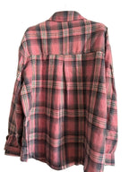 Plaid Shirt Pink Long Sleeve Button-Up Women's – Casual, Office, Holiday, Gift · Werune