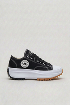 Platform Trainers Canvas White Women's Lace-Up Chunky Sole – Casual, Everyday · Werune