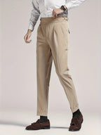 Pleated Trousers Black Tailored Men's High Waist Dress Pants – Office, Formal, Wedding, Gift