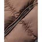 Puffer Jacket Faux Leather Fur Collar Men's Insulated Winter Coat – Casual, Outdoor, Warm Gift
