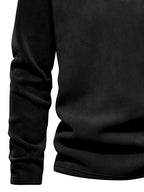 Quarter-Zip Fleece Pullover Men's Stand Collar Khaki Sweatshirt – Casual, Office, Everyday Warmth