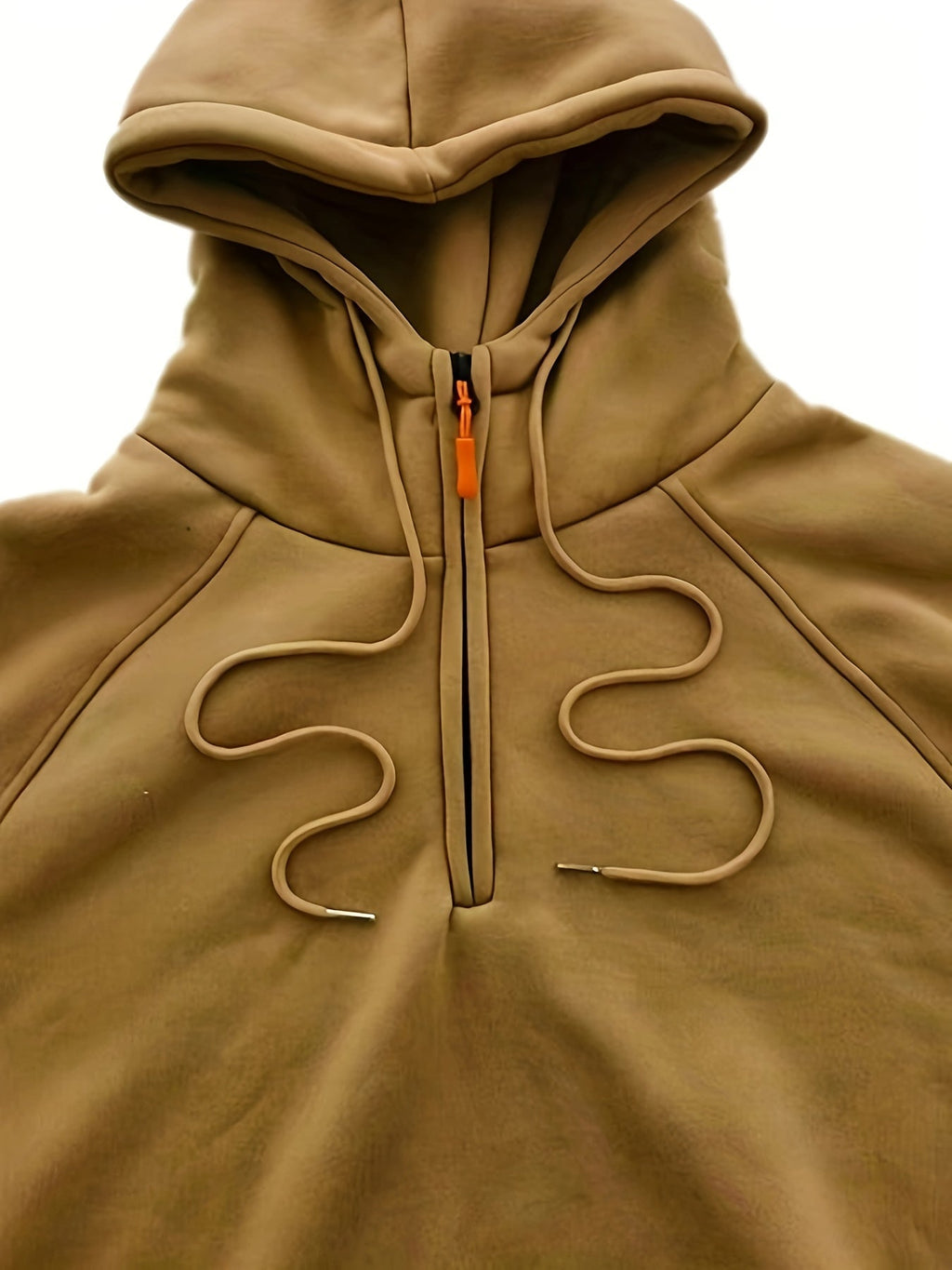 Quarter-Zip Hoodie Men's Black with Cargo Pocket & Drawstring Hood – Casual, Everyday Wear