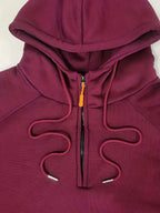 Quarter-Zip Hoodie Men's Black with Cargo Pocket & Drawstring Hood – Casual, Everyday Wear