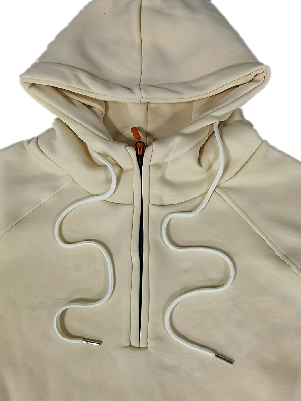Quarter-Zip Hoodie Men's Black with Cargo Pocket & Drawstring Hood – Casual, Everyday Wear