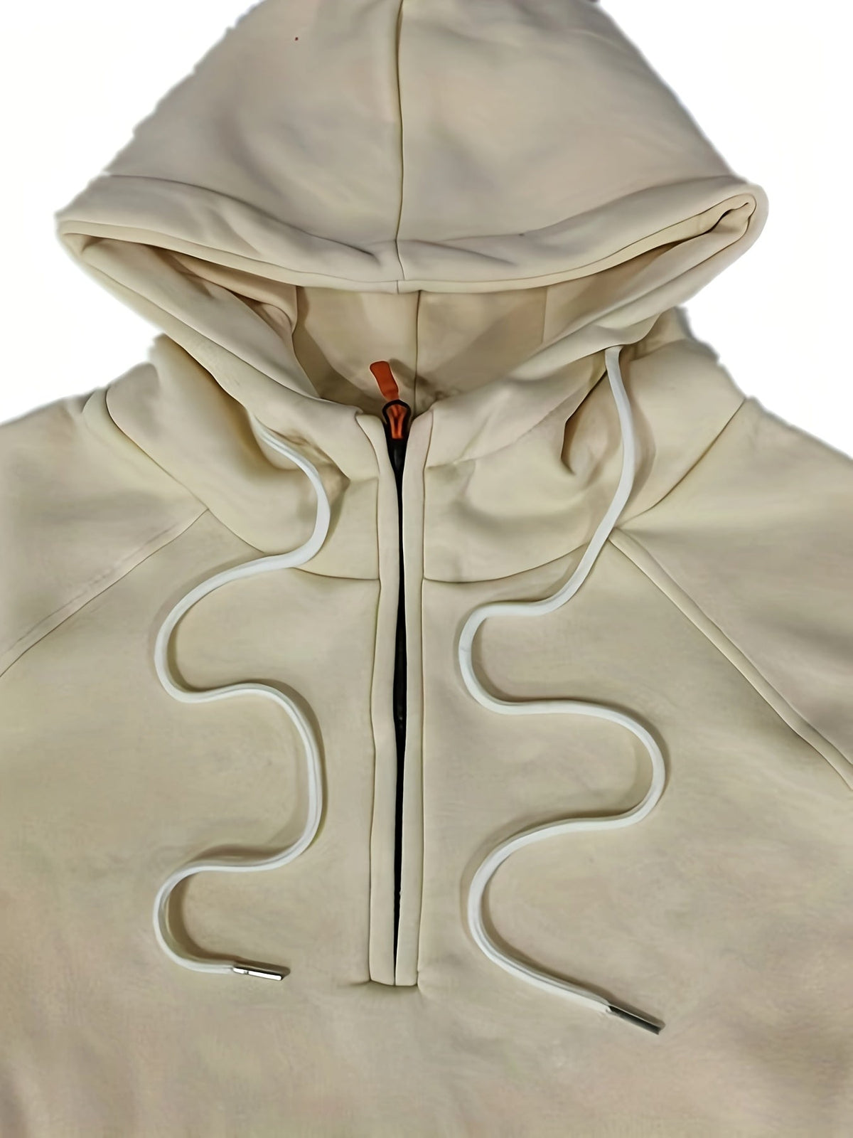 Quarter-Zip Hoodie Men's Black with Cargo Pocket & Drawstring Hood – Casual, Everyday Wear