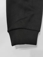 Quarter-Zip Hoodie Men's Black with Cargo Pocket & Drawstring Hood – Casual, Everyday Wear
