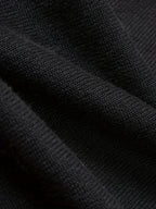 Quarter-Zip Polo Sweater Knitted Black Men's Long Sleeve Collared Jumper – Casual, Office