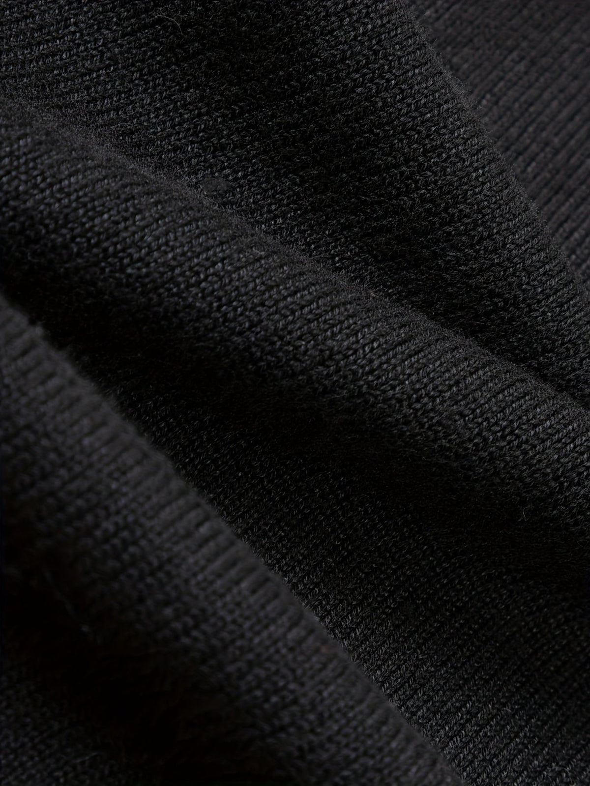 Quarter-Zip Polo Sweater Knitted Black Men's Long Sleeve Collared Jumper – Casual, Office