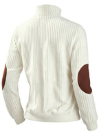 Quarter-Zip Ribbed Pullover Corduroy Colour Block Women's Sweatshirt – Casual, Office, Holiday Gift