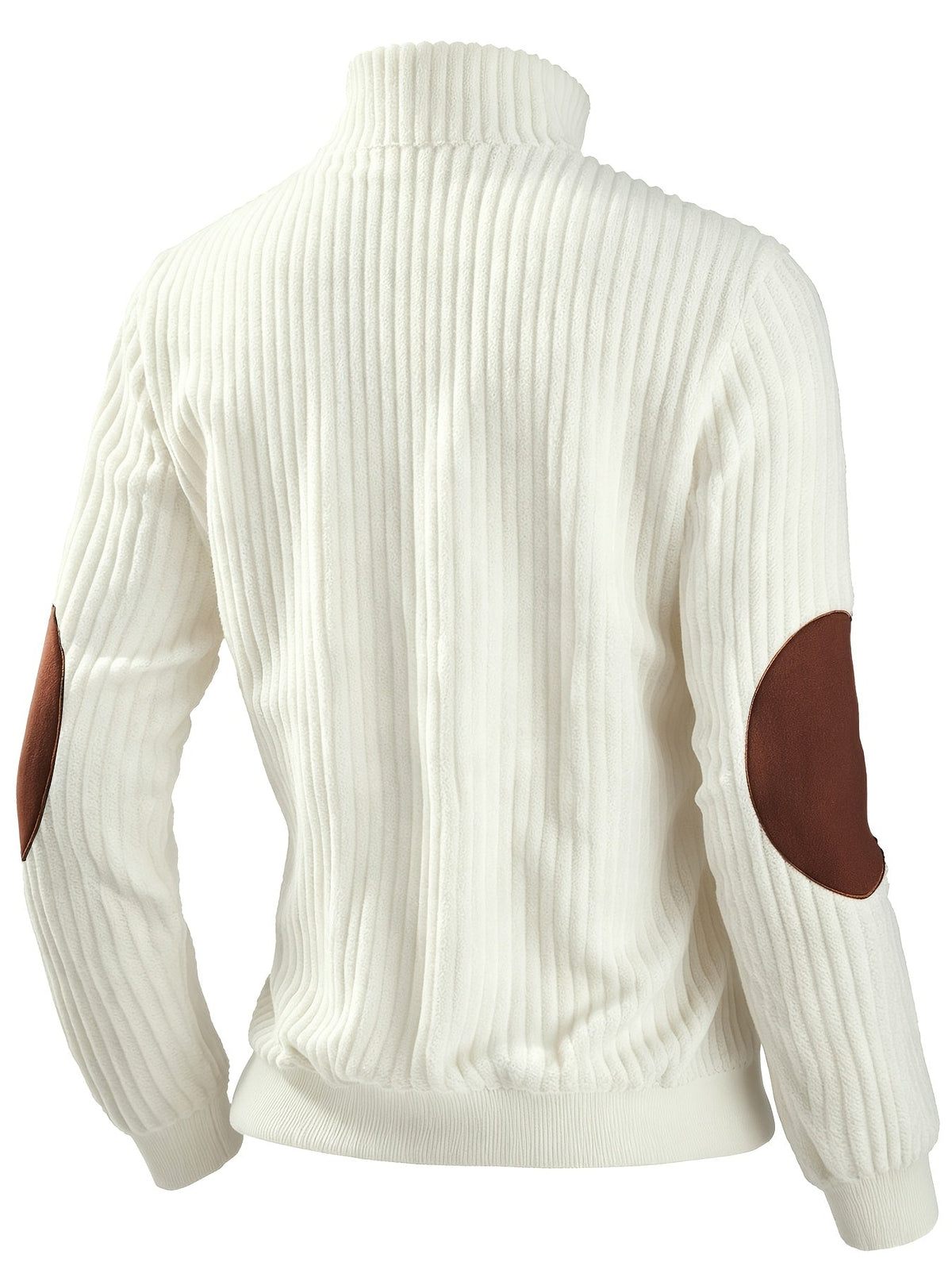 Quarter-Zip Ribbed Pullover Corduroy Colour Block Women's Sweatshirt – Casual, Office, Holiday Gift