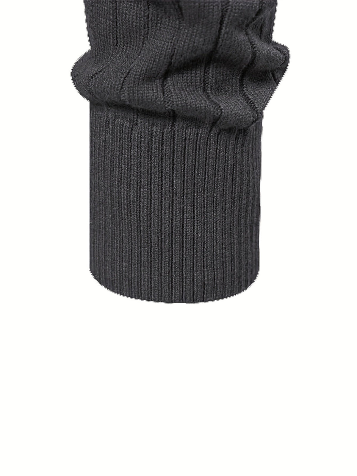 Quarter-Zip Sweater Ribbed Knit Navy Men's Stand Collar Pullover – Casual, Office, Everyday