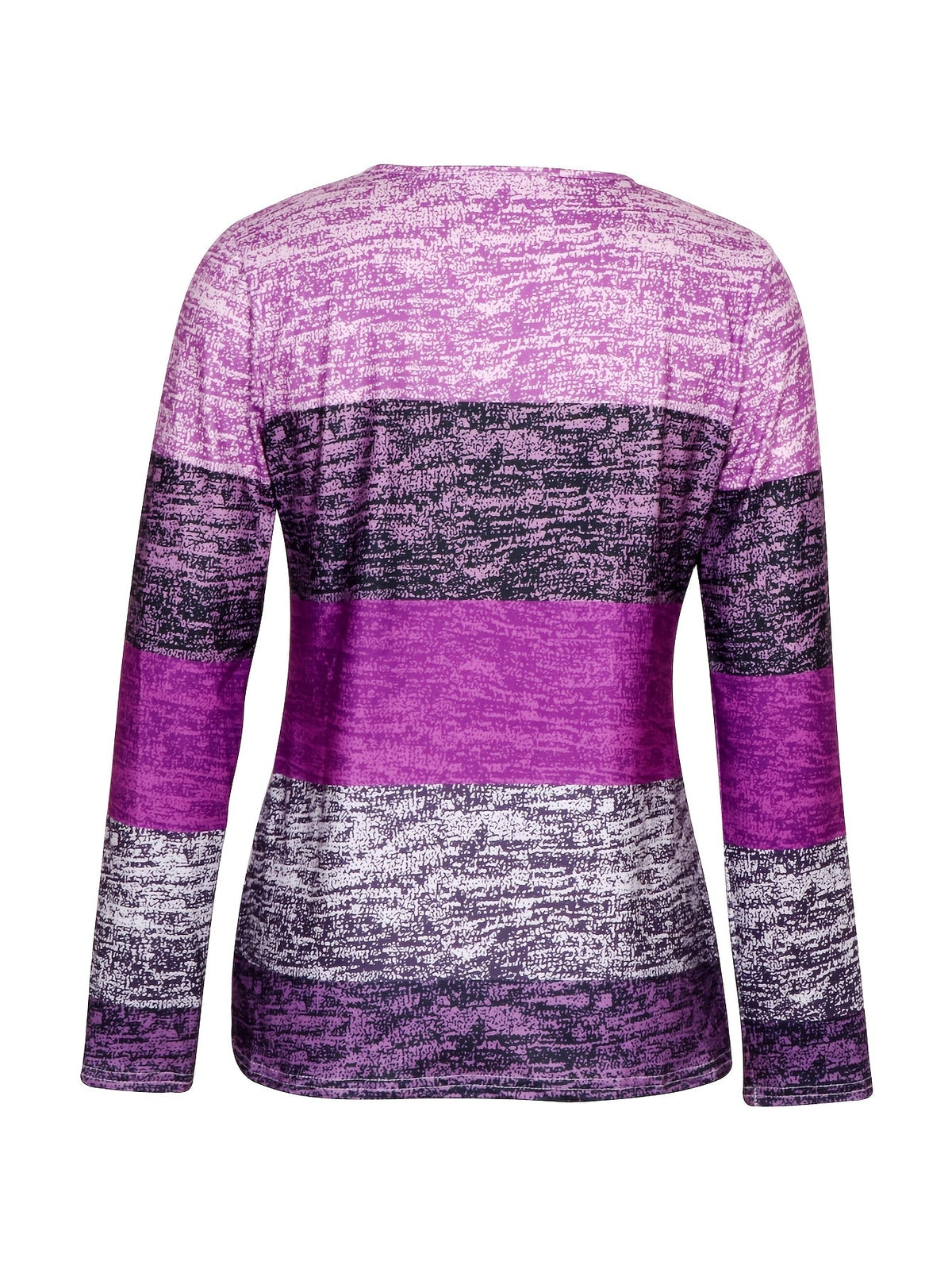 Quarter Zip Top Colourblock Blue Women's Long Sleeve V Neck Pullover – Casual, Office Everyday Wear
