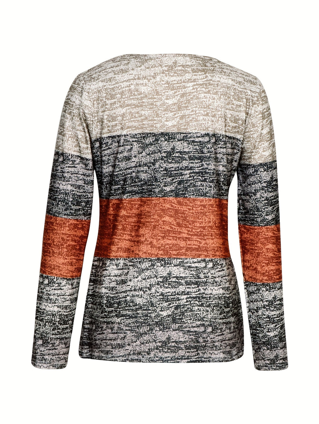 Quarter Zip Top Colourblock Blue Women's Long Sleeve V Neck Pullover – Casual, Office Everyday Wear