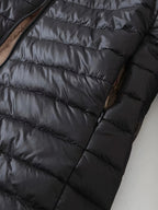 Quilted Puffer Coat Fleece-Lined Longline Black Women's – Casual, Winter, Holiday, Gift