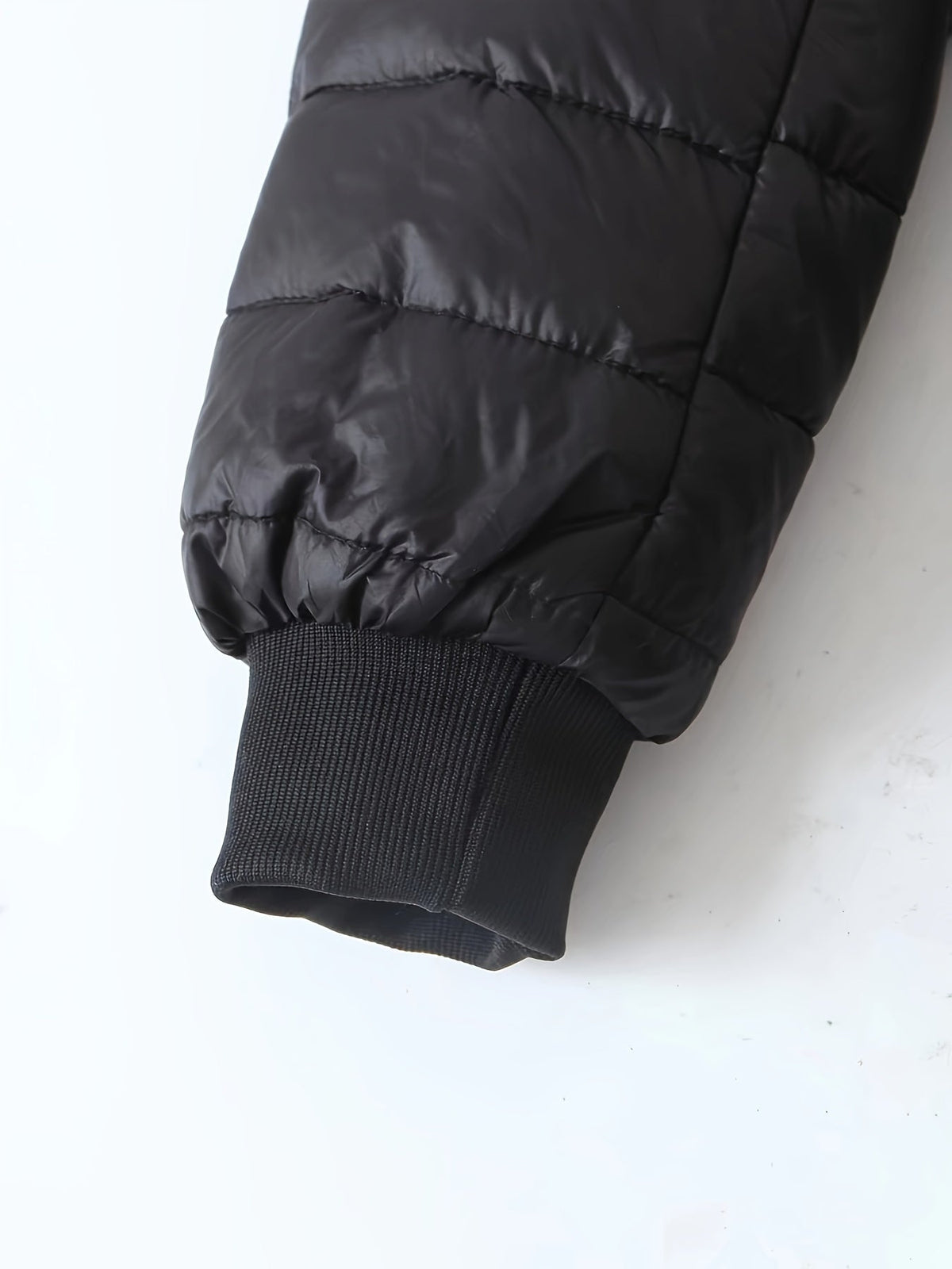 Quilted Puffer Coat Fleece-Lined Longline Black Women's – Casual, Winter, Holiday, Gift
