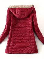 Quilted Puffer Coat Fleece-Lined Longline Black Women's – Casual, Winter, Holiday, Gift