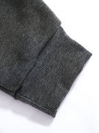 Raglan Crew Neck Sweatshirt Grey Black Colour Block Men's – Casual, Office, Holiday, Gift