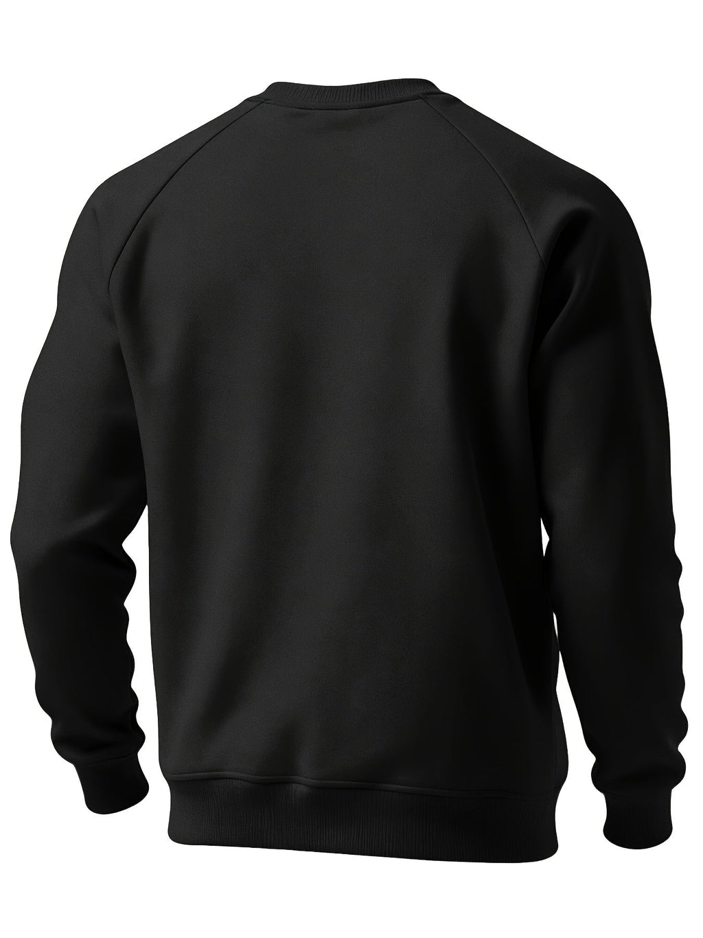 Raglan Crew Neck Sweatshirt Grey Black Colour Block Men's – Casual, Office, Holiday, Gift