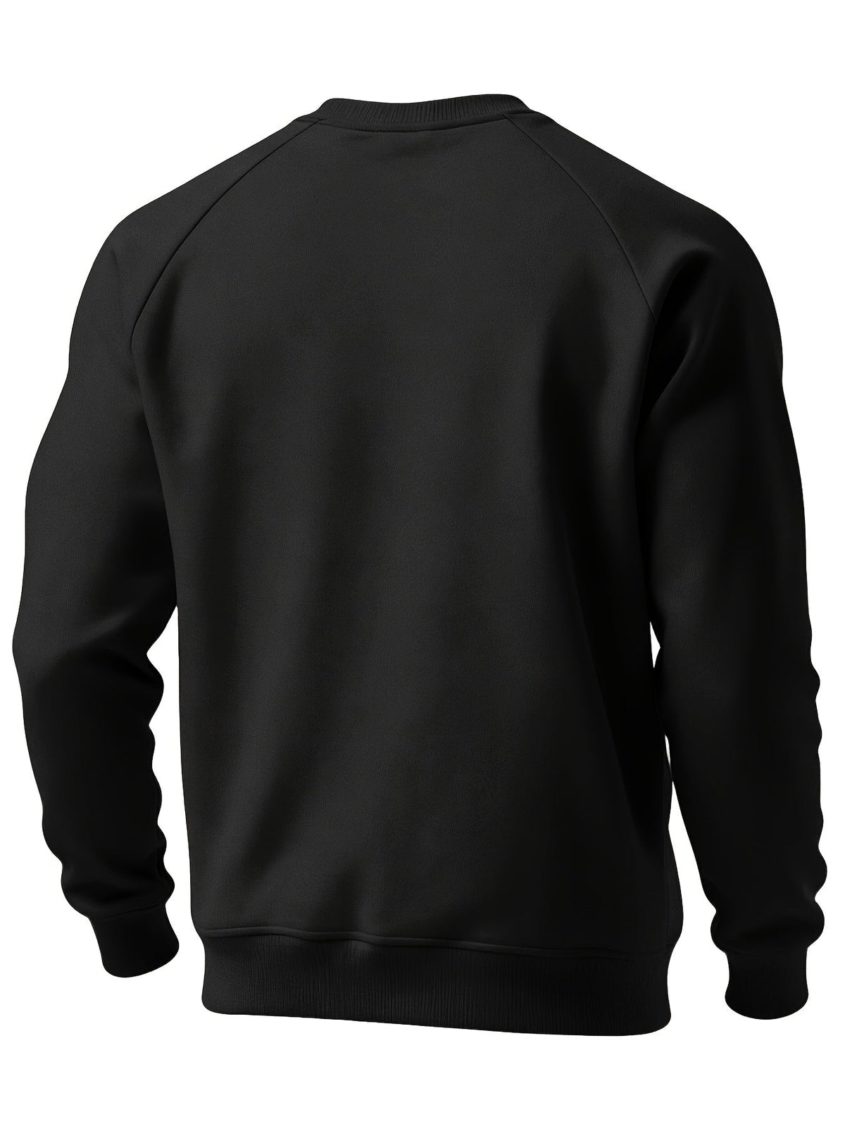 Raglan Crew Neck Sweatshirt Grey Black Colour Block Men's – Casual, Office, Holiday, Gift
