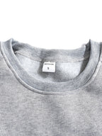 Raglan Crew Neck Sweatshirt Grey Black Colour Block Men's – Casual, Office, Holiday, Gift