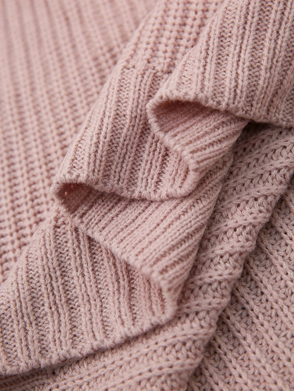 Ribbed Knit Sweater Dress Women's Oversized Half-Turtleneck Long Sleeve Grey – Casual, Winter, Everyday