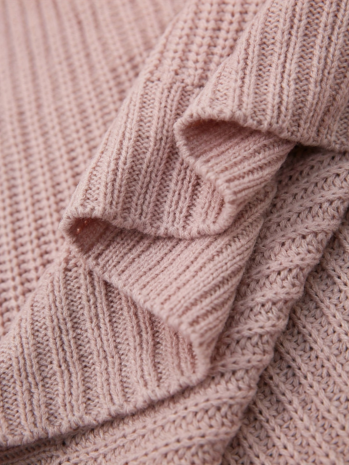 Ribbed Knit Sweater Dress Women's Oversized Half-Turtleneck Long Sleeve Grey – Casual, Winter, Everyday