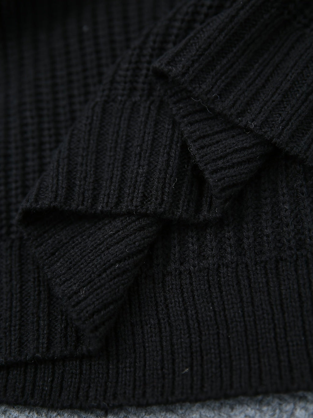Ribbed Knit Sweater Dress Women's Oversized Half-Turtleneck Long Sleeve Grey – Casual, Winter, Everyday