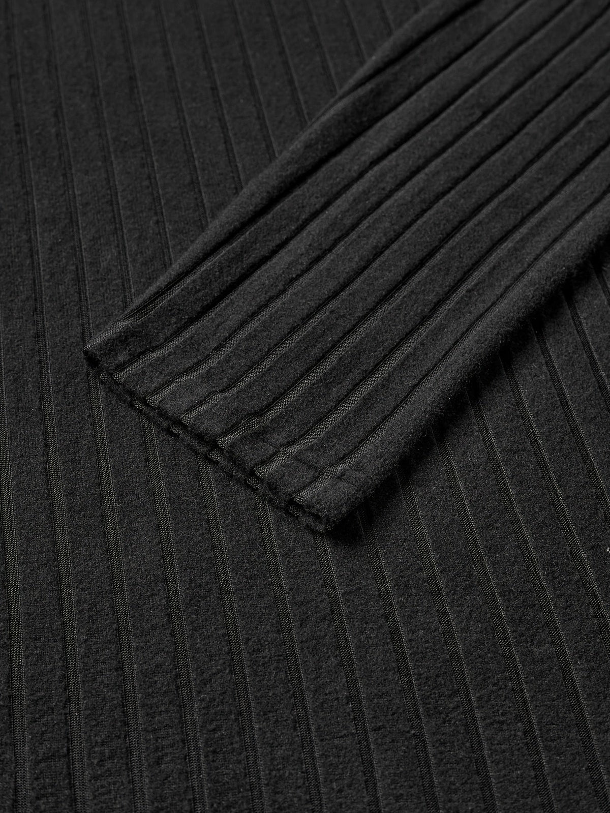 Ribbed V-Neck Jumper Long Sleeve Men's Knitted Top Black – Casual, Office, Holiday, Gift