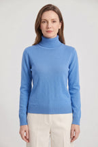 Roll Neck Jumper Knit Black Women's Ribbed Trim Long Sleeve – Casual, Office · Werune