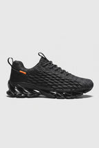 Running Trainers Men's Grey Orange Knit Blade Sole – Home Gym, Running, Training, Outdoor