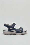 Sandals Navy Blue Adjustable Strap Women's Cushioned Sole – Casual, Everyday Walking Comfort