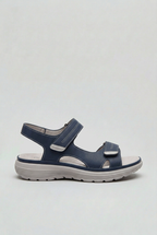 Sandals Navy Blue Adjustable Strap Women's Cushioned Sole – Casual, Everyday Walking Comfort