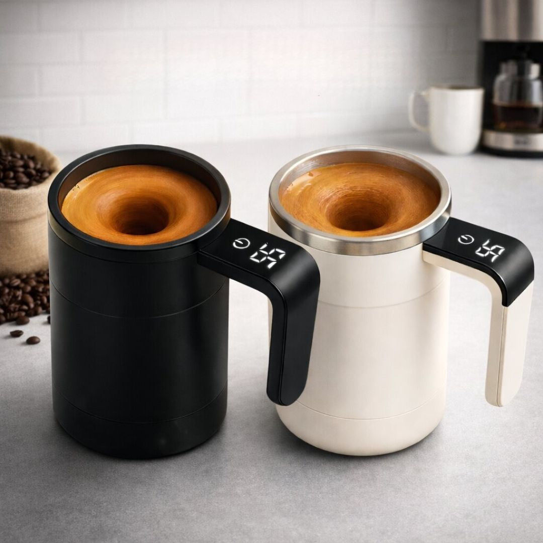 Self Stirring Coffee Mug | LCD Display · Werune