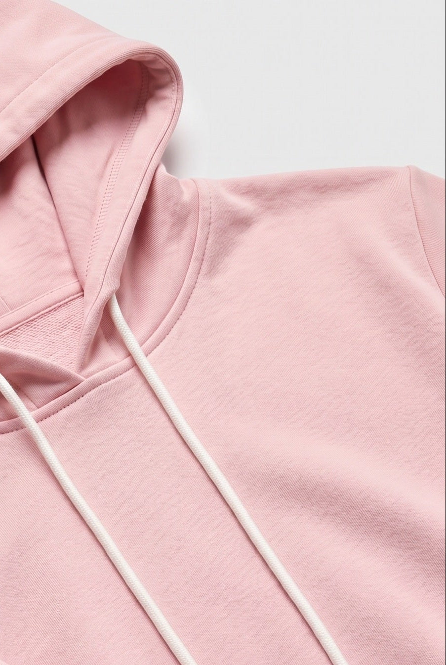 Short Sleeve Hoodie Pink Women's Boxy Fit Drawstring – Casual, Loungewear · Werune