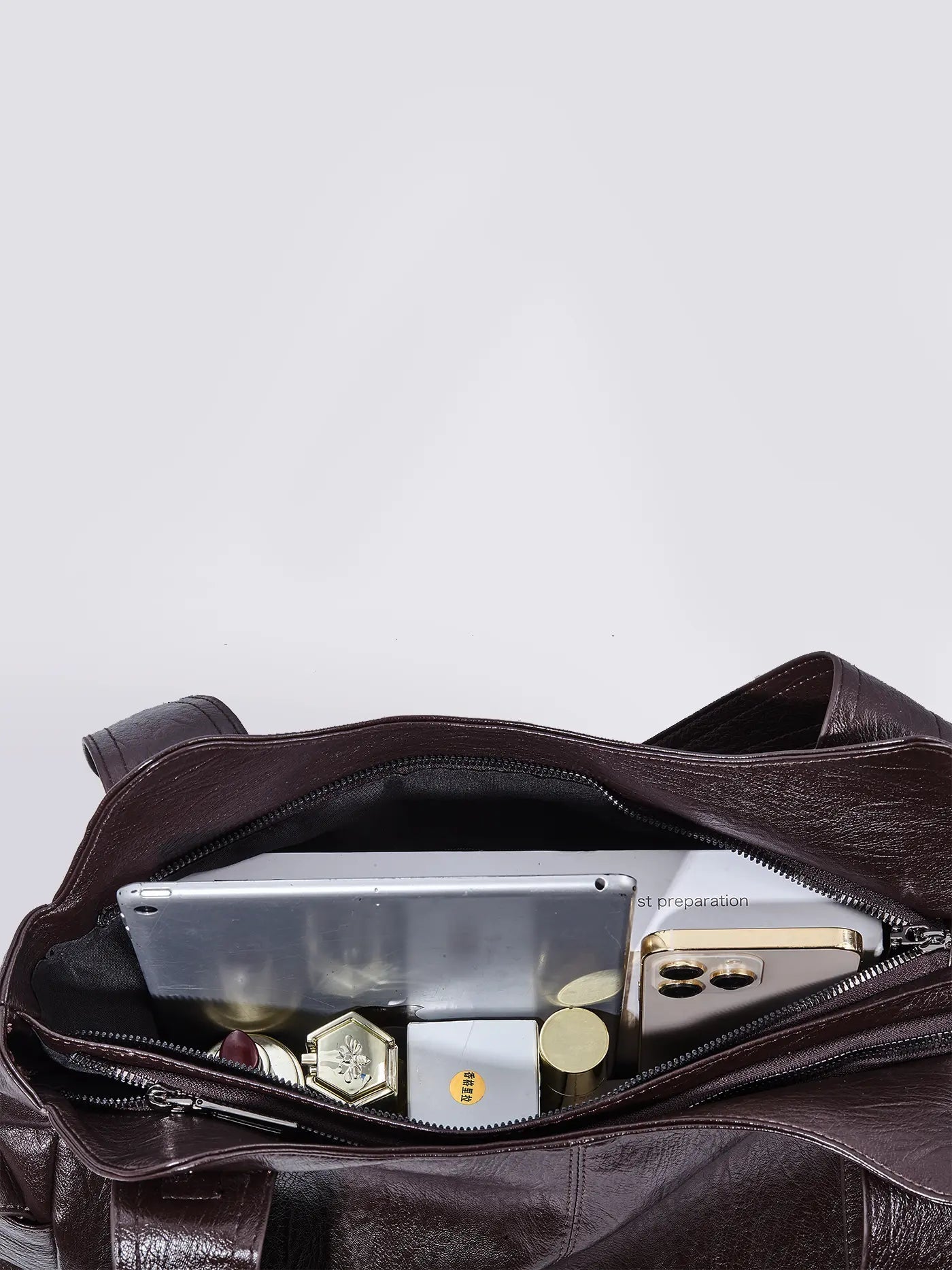 Shoulder Bag Faux Leather Black Multi-Pocket Women's Handbag – Casual, Office, Everyday, Gift