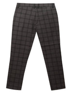 Slim-Fit Trousers Plaid Check Black Men's Skinny Chinos – Office, Casual, Smart Wear, Gift