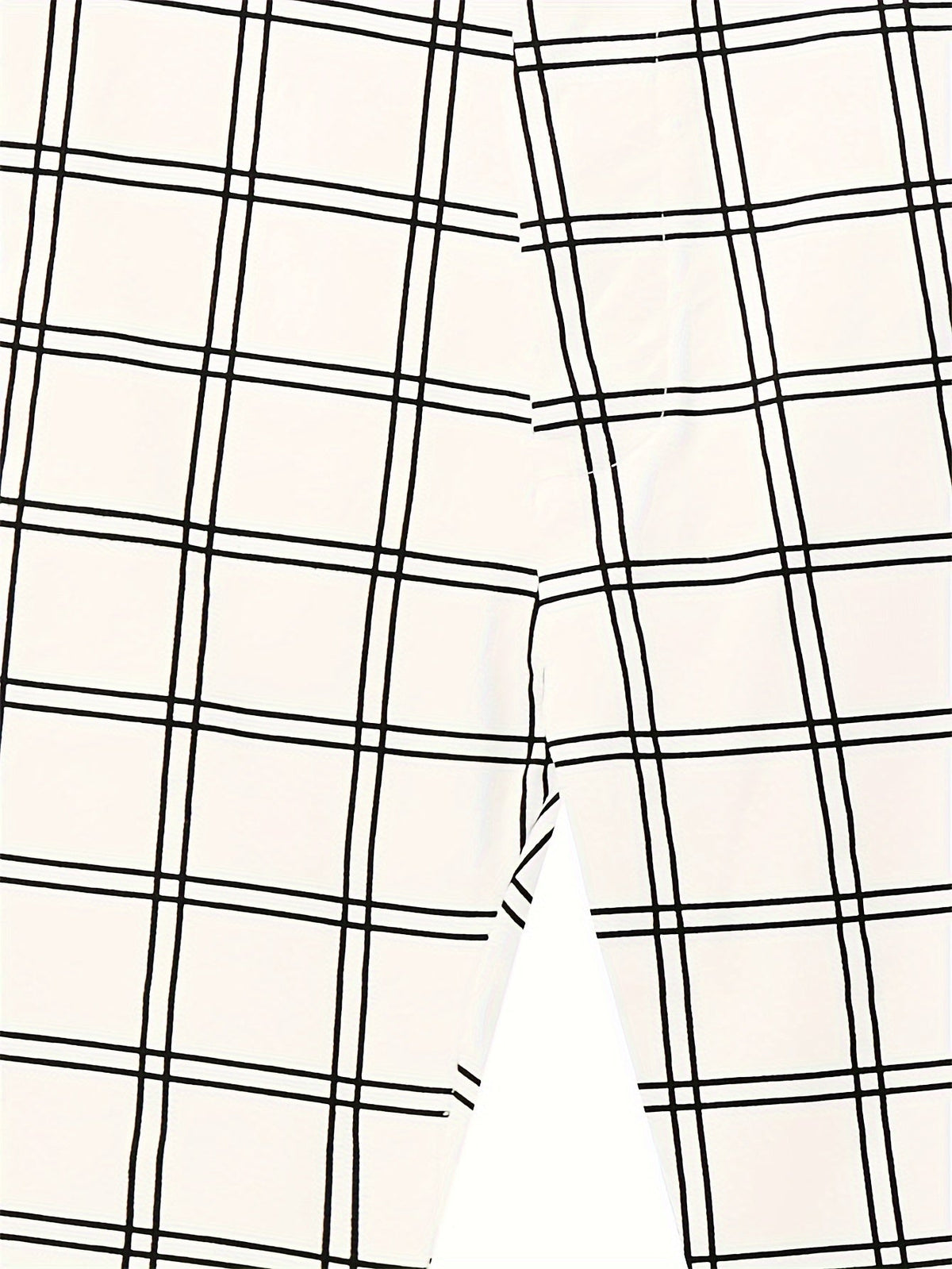 Slim-Fit Trousers Plaid Check Black Men's Skinny Chinos – Office, Casual, Smart Wear, Gift