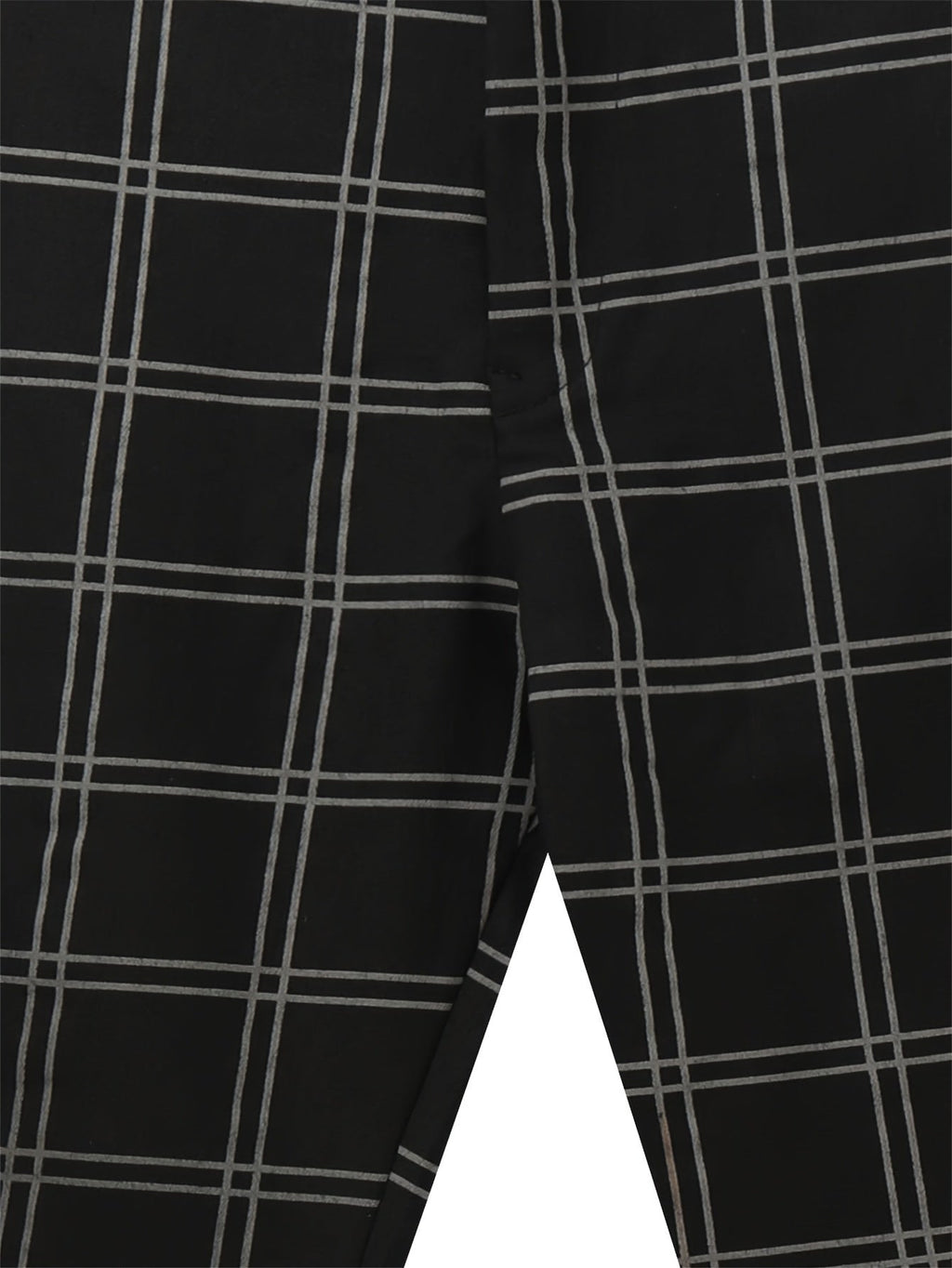 Slim-Fit Trousers Plaid Check Black Men's Skinny Chinos – Office, Casual, Smart Wear, Gift
