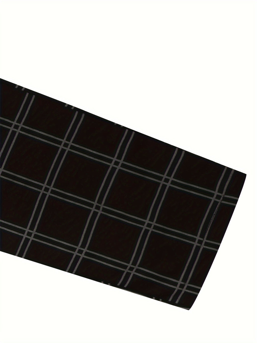 Slim-Fit Trousers Plaid Check Black Men's Skinny Chinos – Office, Casual, Smart Wear, Gift