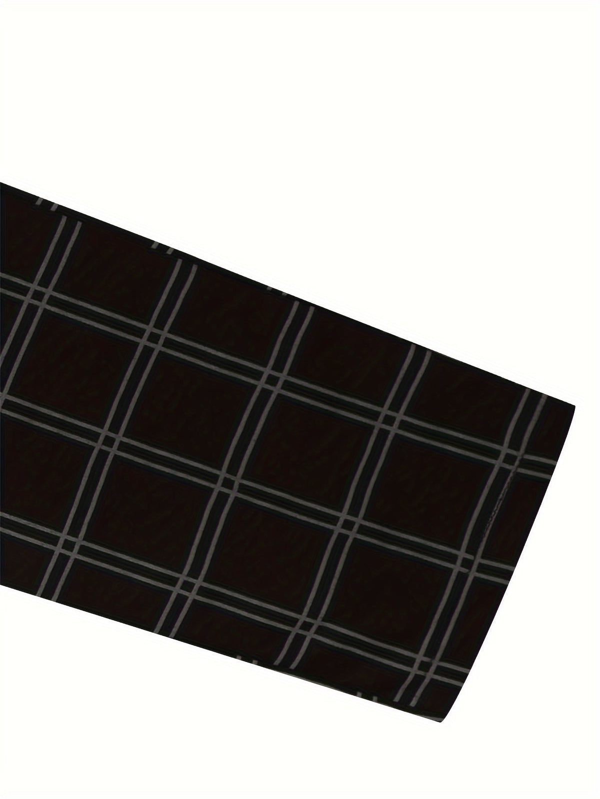 Slim-Fit Trousers Plaid Check Black Men's Skinny Chinos – Office, Casual, Smart Wear, Gift