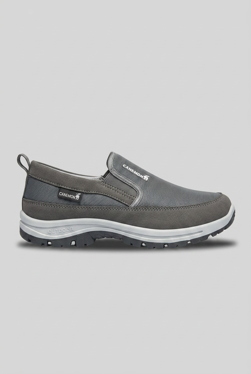 Slip-On Shoes Brown Cushioned Insole Men's Outdoor Trainers – Casual, Everyday Walking Comfort