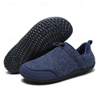 Slip-On Shoes Fleece-Lined Khaki Men's Slippers – Casual, Indoor Outdoor Comfort
