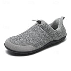 Slip-On Shoes Fleece-Lined Khaki Men's Slippers – Casual, Indoor Outdoor Comfort