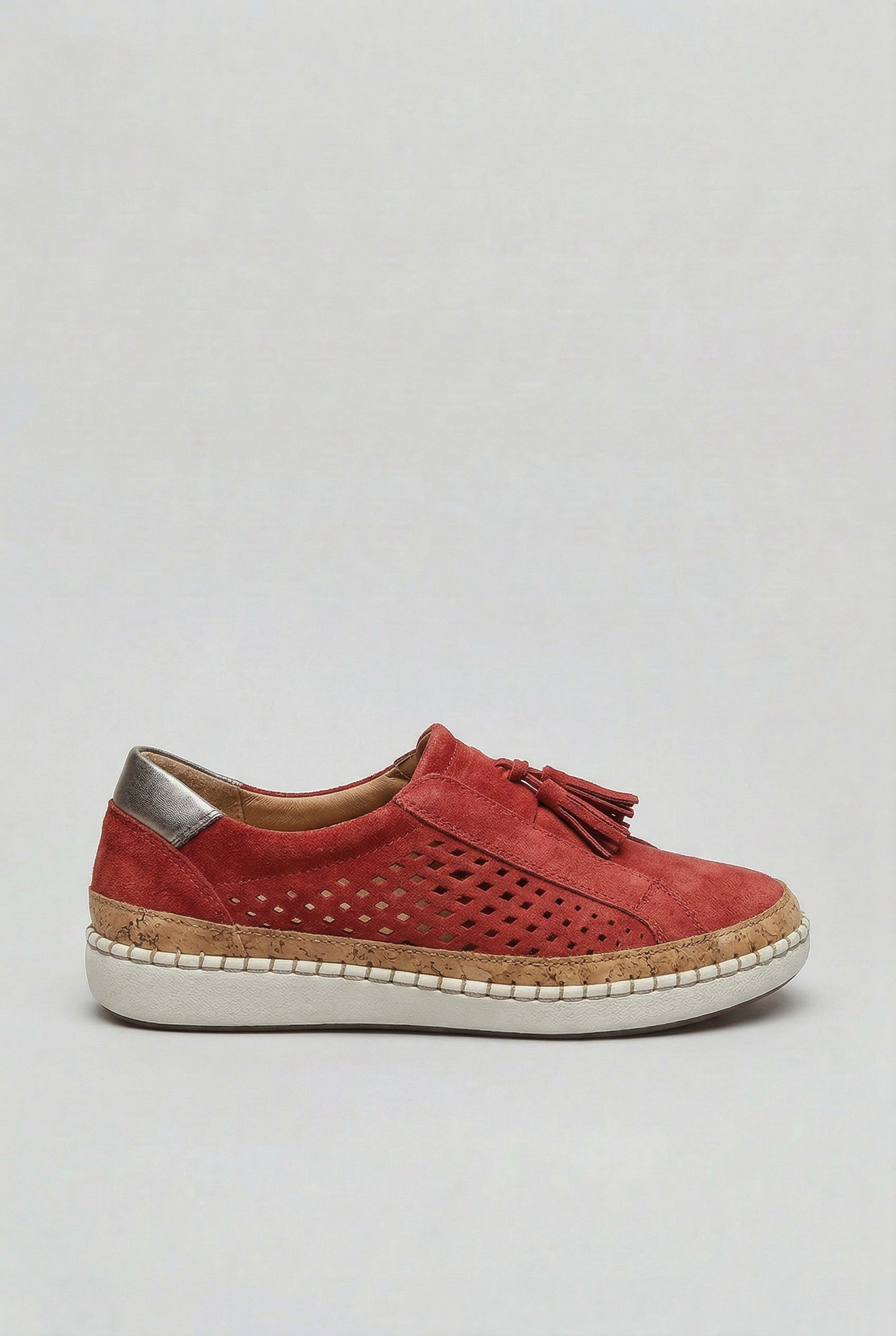 Slip-On Trainers Khaki Green Perforated Suede Women's – Casual, Everyday Comfort