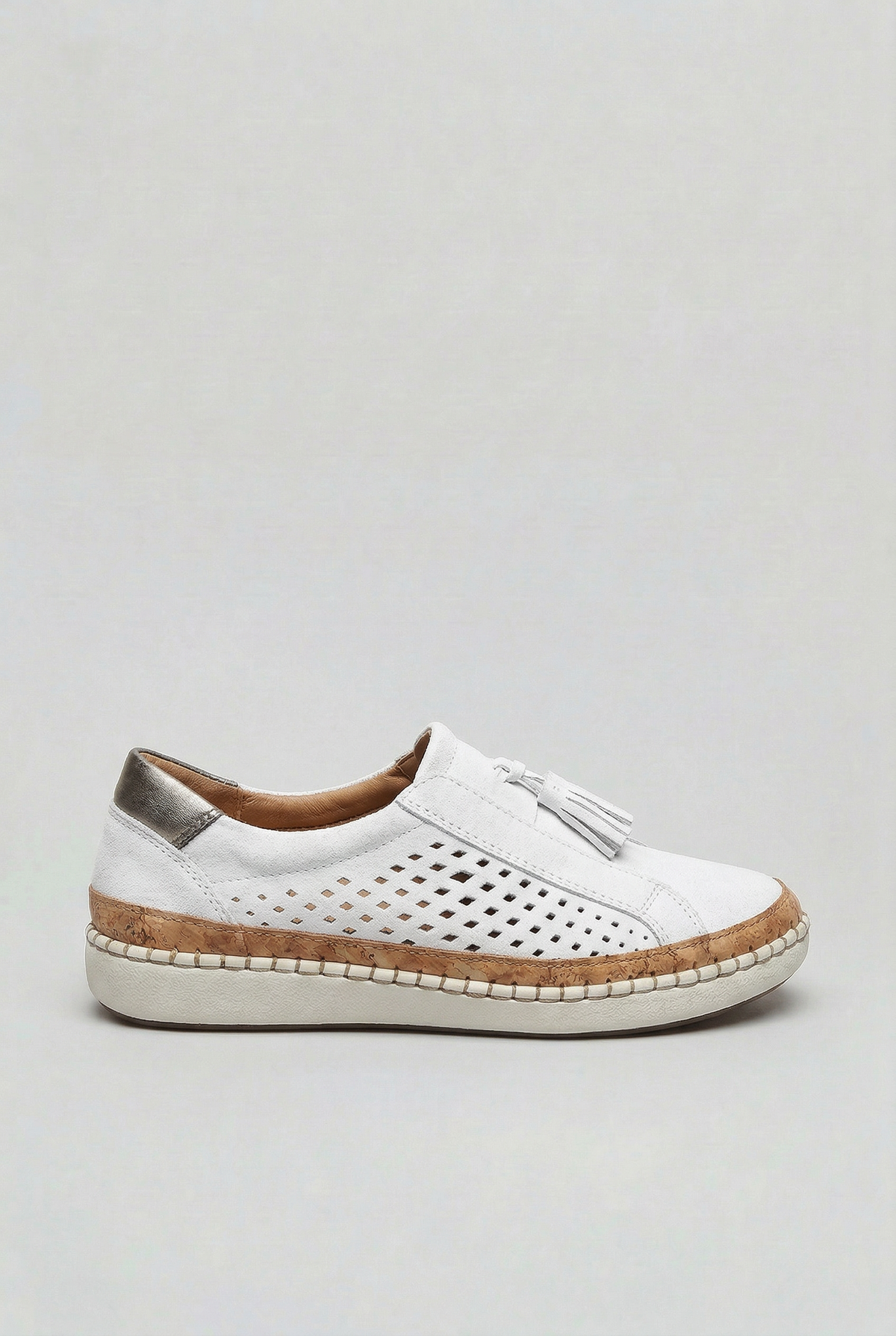 Slip-On Trainers Khaki Green Perforated Suede Women's – Casual, Everyday Comfort